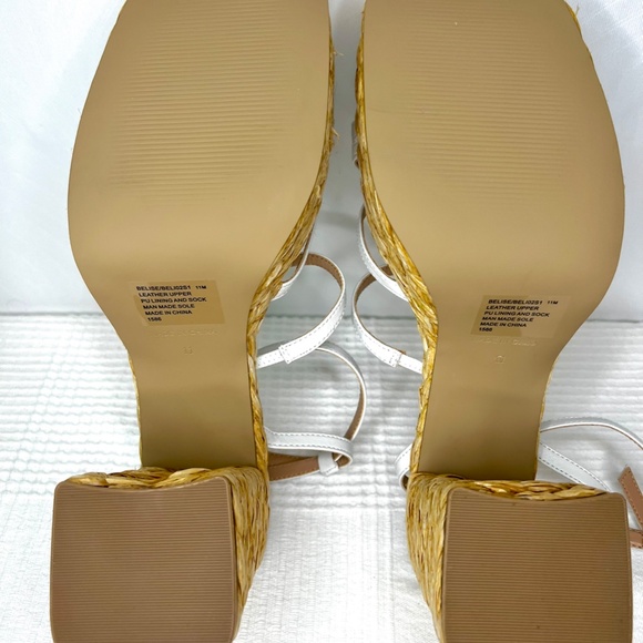 Steven Madden, Belise Leather Strappy Platform Sandals, White Leather, 11 - Picture 10 of 11
